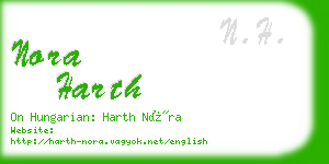 nora harth business card